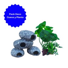 Pack Decoración Cueva y Planta