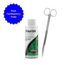 Pack Fertilizante Flourish y Tijera - Seachem