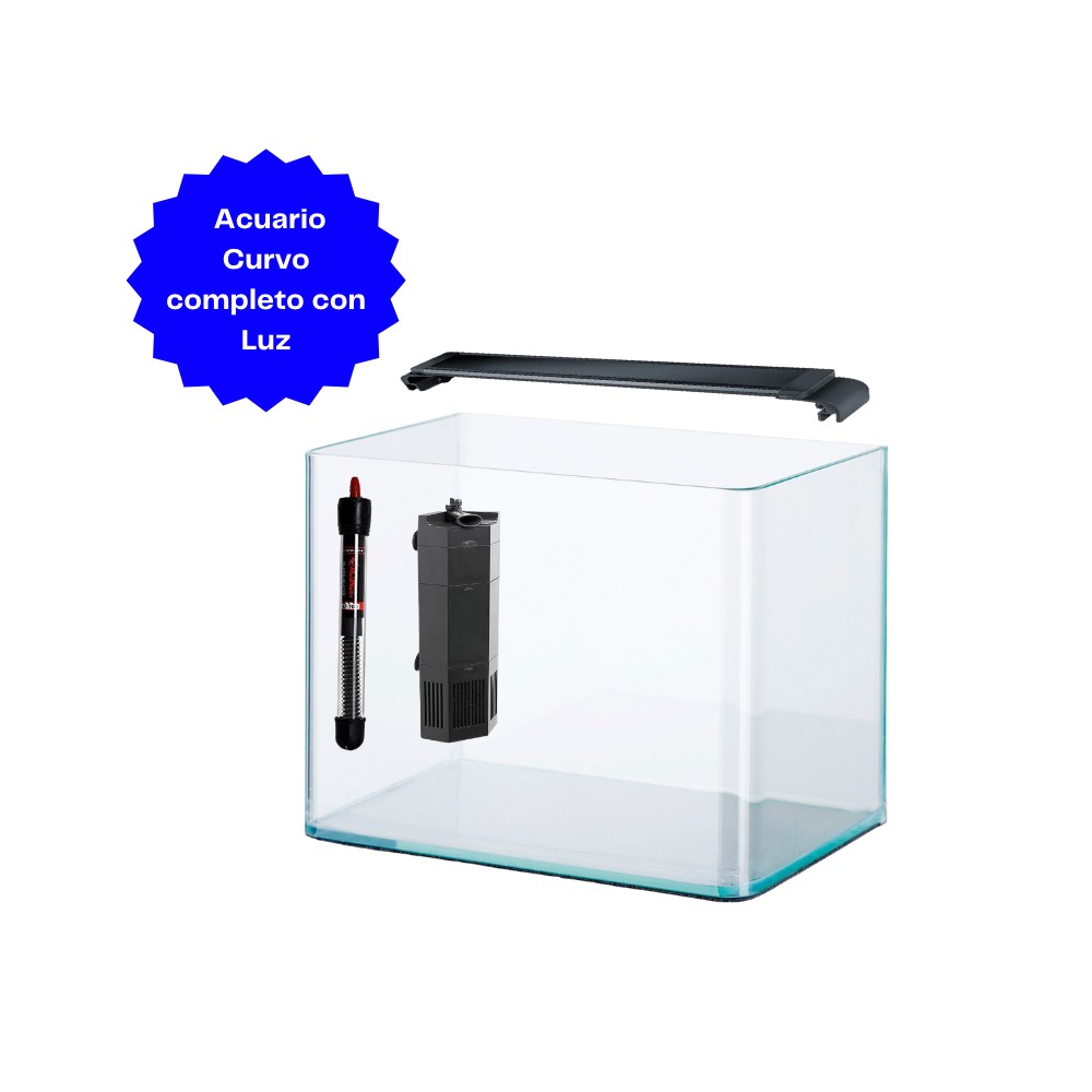 Pack / Kit Pecera curva COMPLETA 37L - Acuaworld