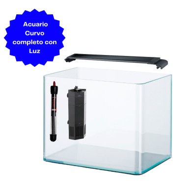 Pack / Kit Pecera curva COMPLETA 37L - Acuaworld Pack / Kit Pecera curva COMPLETA 37L - Acuaworld