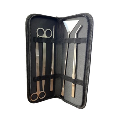 Pack pinzas, tijera y rastrillo con estuche, para acuarios plantados!