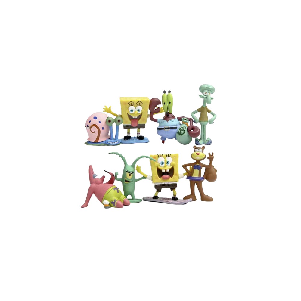 Decoración para pecera - Personajes de Bob Esponja x8