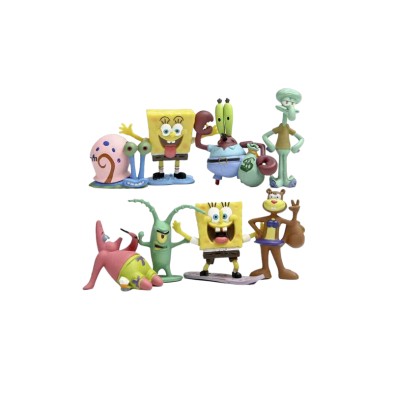 Decoración para pecera - Personajes de Bob Esponja x8