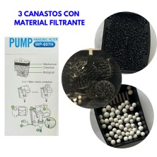 Filtro externo tipo mochila o cascada WP607H para pecera/acuario