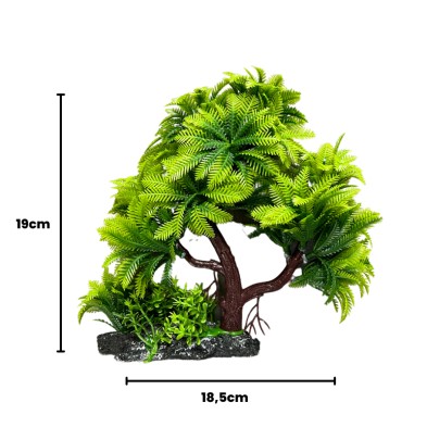 Decoración planta artificial para pecera - árbol