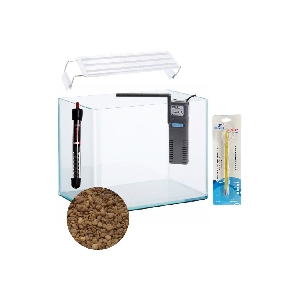 Pack / Kit Pecera curva COMPLETA 21L - Acuaworld