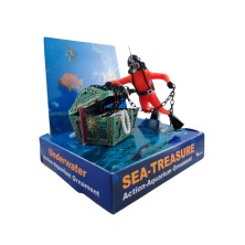 Decoración para acuario Buzo con cofre - Acuario Acuaworld