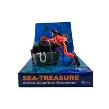 Decoración para acuario Buzo con cofre - Acuario Acuaworld