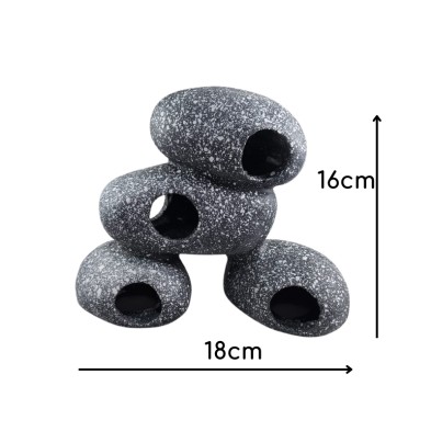 Decoración 4 rocas con cuevas - Acuaworld