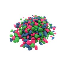 Decoración piedras de colores - Mix Rosa, Azul y Verde fluor
