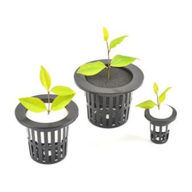 Maceta plástica para planta natural, hidroponia chica - Acuario Acuaworld