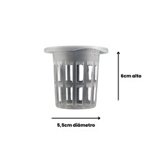 Maceta plástica para planta natural, hidroponia chica - Acuario Acuaworld