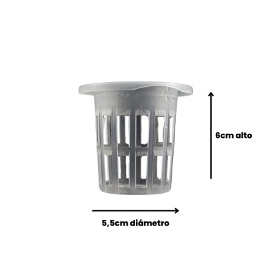 Maceta plástica para planta natural, hidroponia chica - Acuario Acuaworld