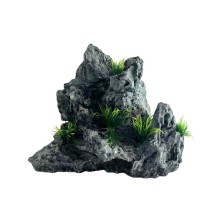 Decoración Roca montaña con pasto - Acuario Acuaworld