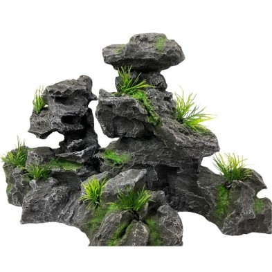Decoración pecera Roca GRANDE gris - Acuario Acuaworld