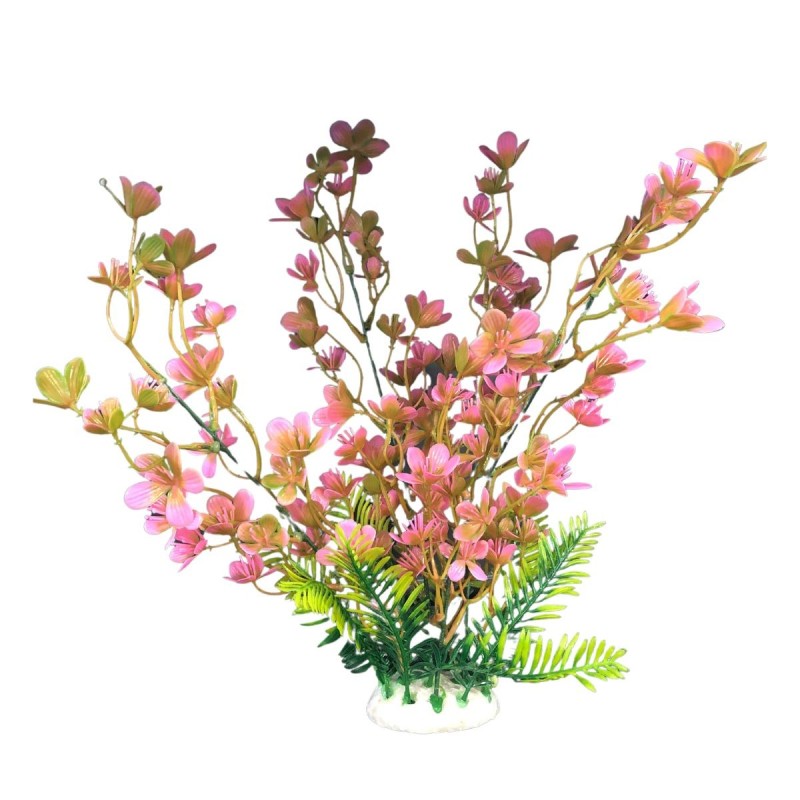Decoración planta grande rosada - Acuario