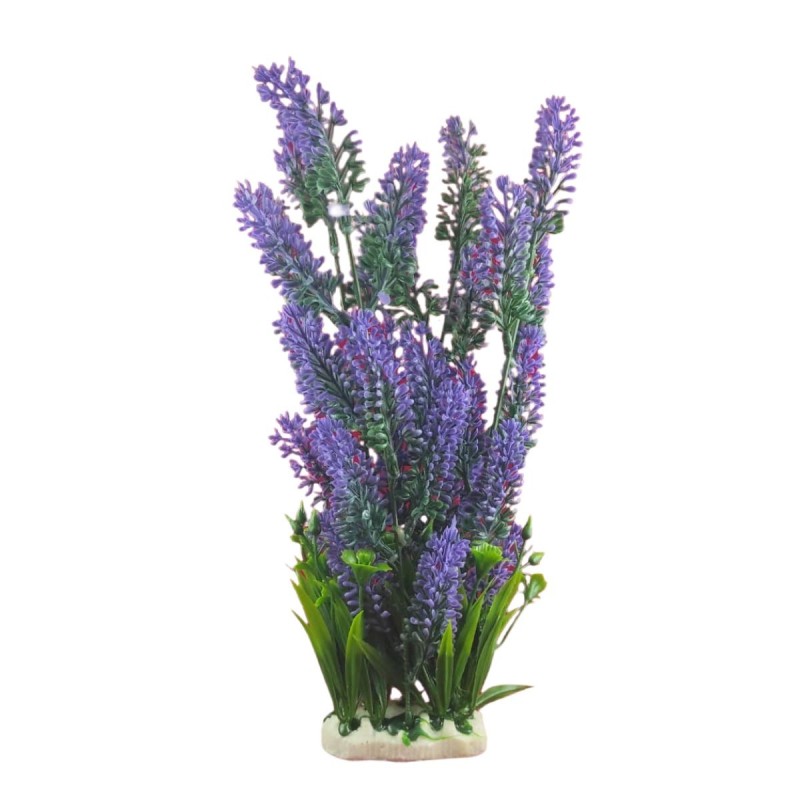 Decoracion Adorno planta lavanda - pecera