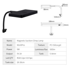 Weekaqua mini 9 pro luz nano acuario 9w