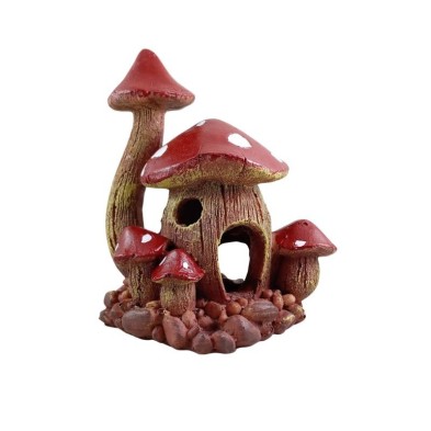 Decoracion para pecera Hongos con cueva