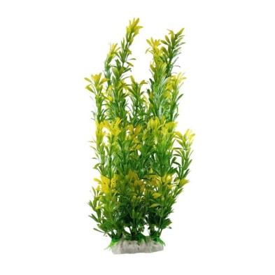 Decoracion planta artificial frondosa pecera