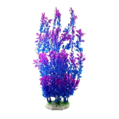 Decoracion planta artificial frondosa pecera