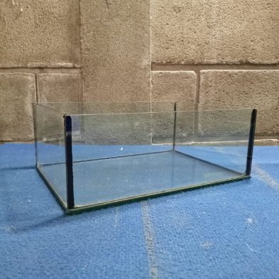 Pecera de vidrio 12 litros silicona negra - OFERTA